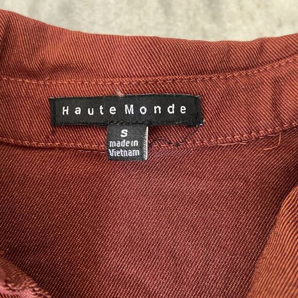 Haute Monde Brown Stretch Twill Romper Playsuit Utility
Size Small Zip Front - Picture 4 of 10